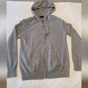 Quince womens cashmere hoodie size large in grey